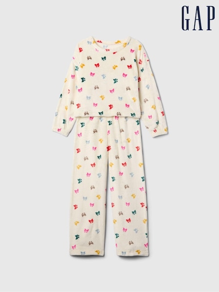 Gap Cream Bow Soft Touch Long Pyjamas (4-13yrs) (AW9329) | €17