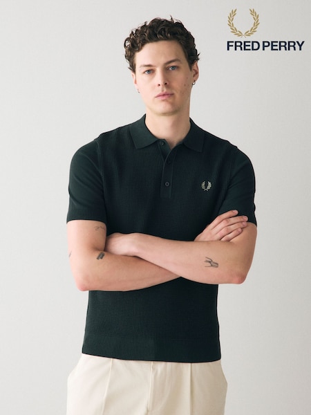 Fred Perry Waffle Knitted Polo Shirt (AW9334) | €146