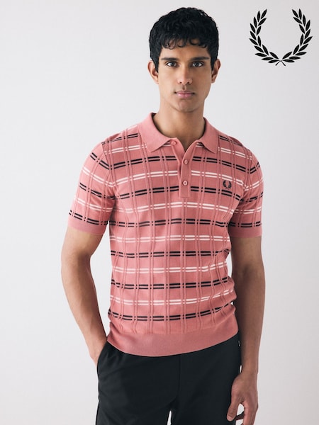 Fred Perry Striped Rib Knitted Polo shirt (AW9371) | €176