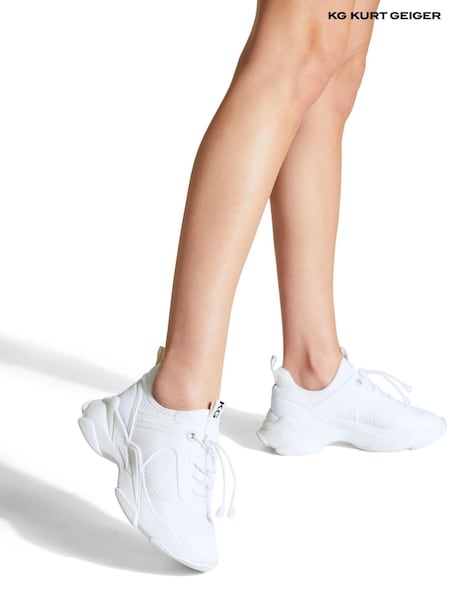 Alb - KG Kurt Geiger Leighton Knit Trainers (AW9383) | 588 LEI