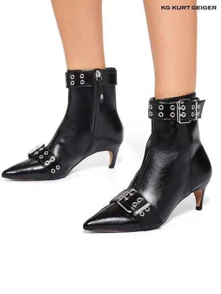 Kg Kurt Geiger Trace Buckle Black Boots (AW9384) | 368 QAR