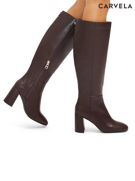 Marrón - Carvela Willow Knee Alto Black Boots (AW9396) | 197 €
