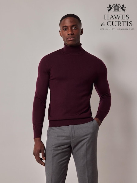 Hawes & Curtis Red Roll Neck Merino Jumper (AW9406) | 98 €