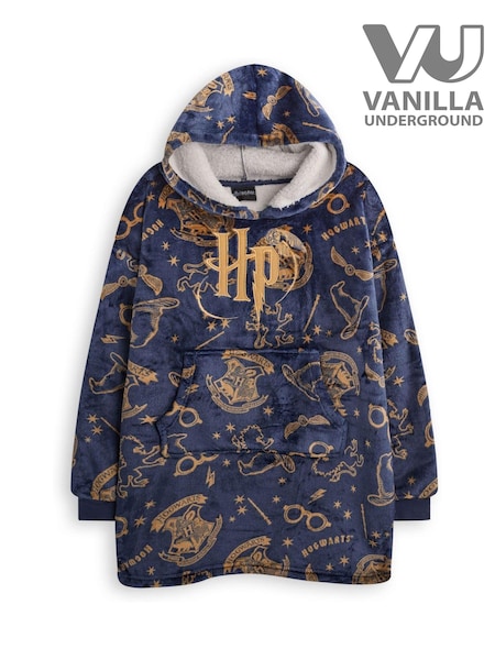 Vanilla Underground Blue Girls Harry Potter Blanket Hoodie (AW9442) | AED197