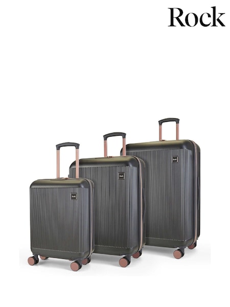Gris - Rock Luggage Aria 3 Piece Suitcases Set (AW9459) | 347 €
