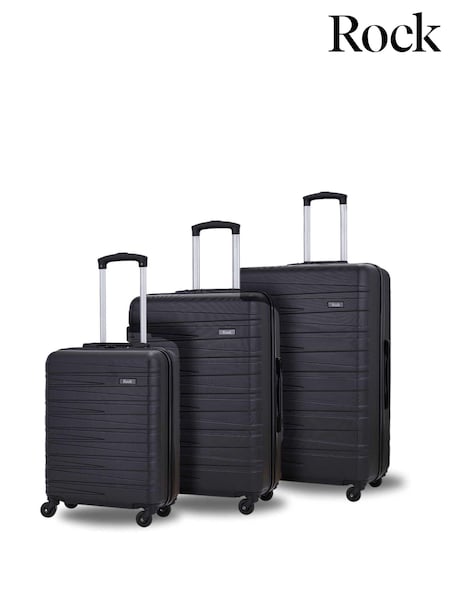 Черный - Rock Luggage Seattle 3pc Suitcases Set (AW9473) | €238