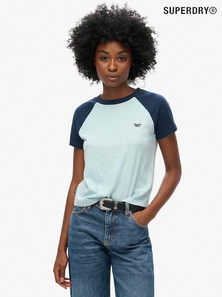 Superdry Blue Essential Logo Retro 100% Cotton T-Shirt (AW9524) | €29