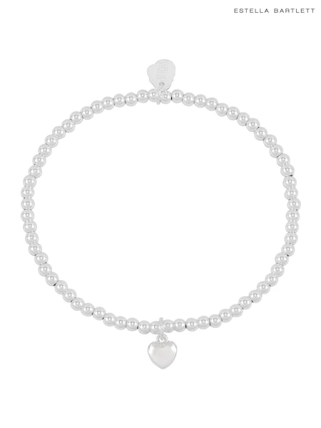 Estella Bartlett Silver Tone Puffed Heart Sienna Bracelet (AW9528) | €24