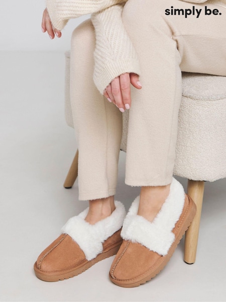 Simply Be Wide Fit Warm Lined Full Back Slippers (AW9601) | 41 €