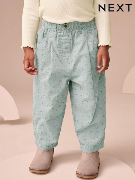 Cvetlični potisk, modra barva - Cord Trousers (3mths-7yrs) (AW9913) | € 16 - € 19