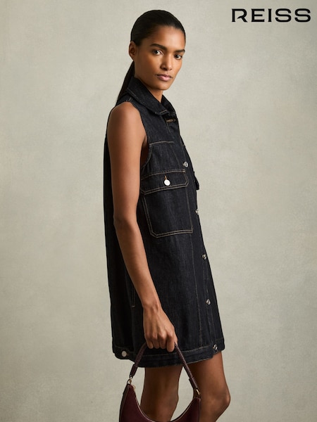 Reiss Brooklyn Sleeveless Denim Shift Dress (AW9941) | 1,568 LEI