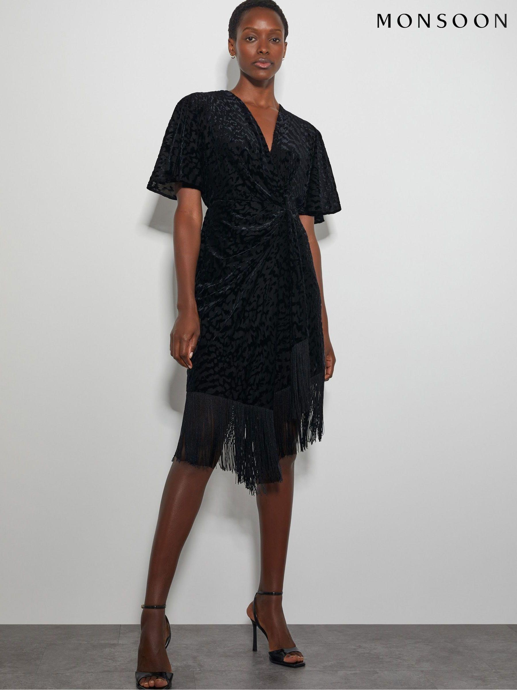 Black leopard print dress cheap