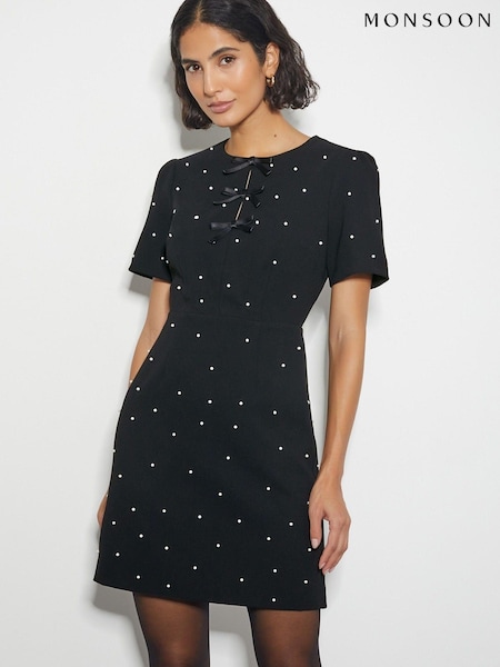 Monsoon Lia Pearl Short Sleeve Mini Dress (AW9987) | 522 LEI