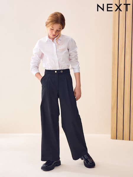 Negro - Senior Wide Leg School Trousers (9-18yrs) (AY0168) | 18 € - 24 €