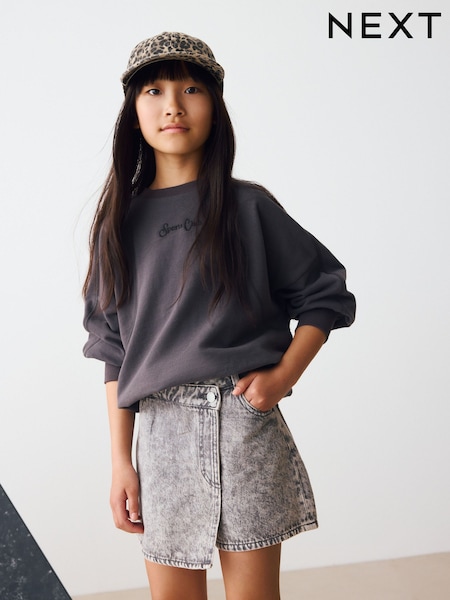 Grey Denim Skort (3-16yrs) (AY0174) | AED66 - AED91
