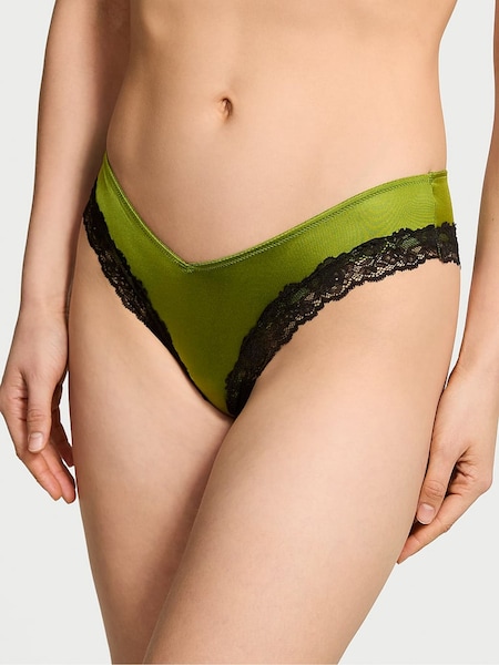 Victoria's Secret Pear Green Cheeky Lace Trim Knickers (AY0428) | €20.50
