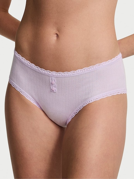 Victoria's Secret Delicate Violet Purple Cheeky Cotton Pointelle Knickers (AY0447) | €10.50