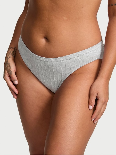 Victoria's Secret Grey Heather Bikini Ribbed Knickers (AY0457) | €10.50