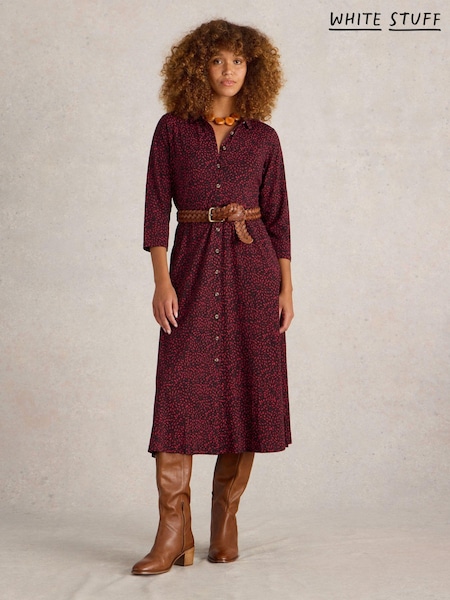 White Stuff Pink Rua Jersey Shirt Dress (AY0533) | €51