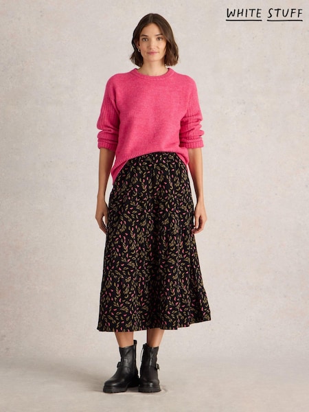 White Stuff Jenna Cord Tiered 100% Organic Cotton Skirt (AY0545) | 350 LEI