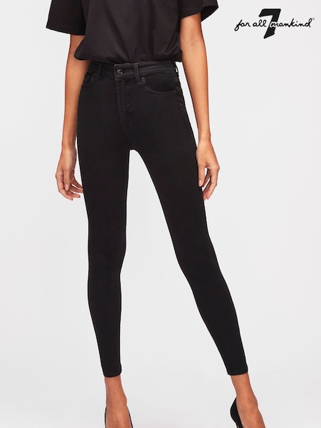 7 For All Mankind Aubrey High Rise Skinny Black Jeans (AY0608) | €265
