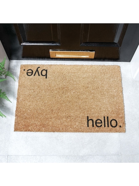 Artsy Mats Natural and Black Hello, Bye Doormat (AY0667) | INR 3,071