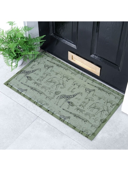 Artsy Mats Multi Green African Animals Indoor  Outdoor Doormat (AY0703) | € 39