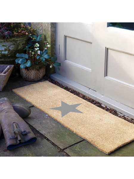 Artsy Mats Natural and Grey Star Patio Doormat (AY0728) | R$ 345