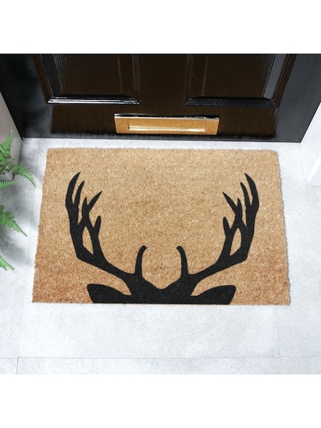Artsy Mats Natural and Black Stag Antlers Doormat (AY0730) | INR 3,071