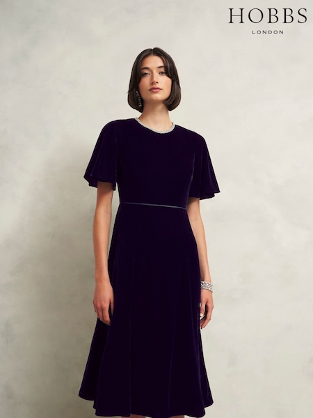 Hobbs Blue Petite Catalina Dress (AY0749) | AED637