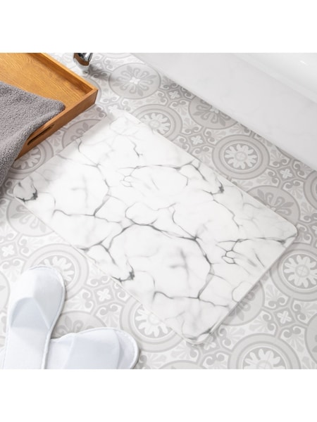 Artsy Mats Marble Pattern White Stone Non Slip Bath Mat (AY0770) | 47 €