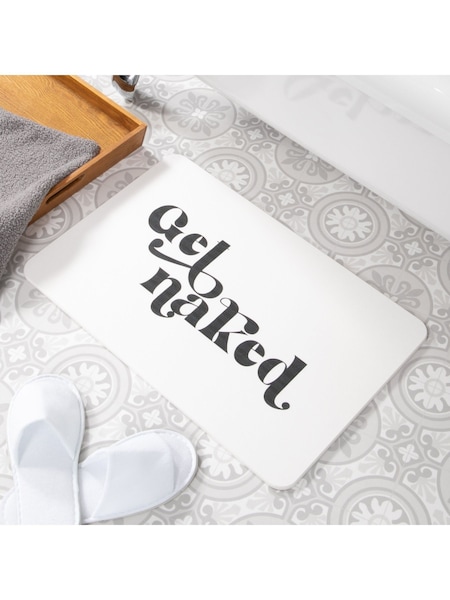 Artsy Mats Get Naked White Stone Non Slip Bath Mat (AY0776) | €46