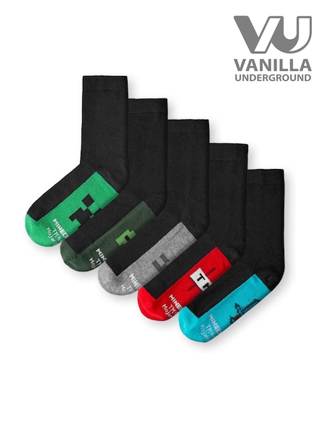 Schwarz - Vanilla Underground Boys Minecraft Calf Socks (AY1218) | 22 €
