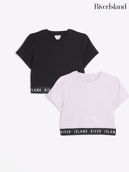 River Island Girls Waist Band T-Shirts 2 Pack (AY1229) | 22 €