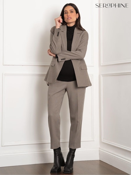 Seraphine Checked Maternity Black Blazer (AY1290) | kr1 162