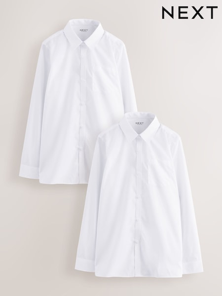 White Regular Fit Extra Long Sleeve School Shirt (10-17yrs) (AY1297) | AED56 - AED86