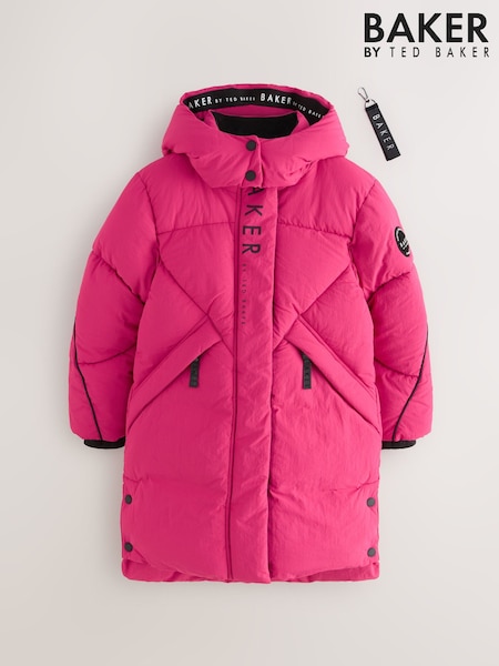 Baker by Ted Baker Girls Shower Resistant Longline Padded Coat (AY1314) | €101 - €107