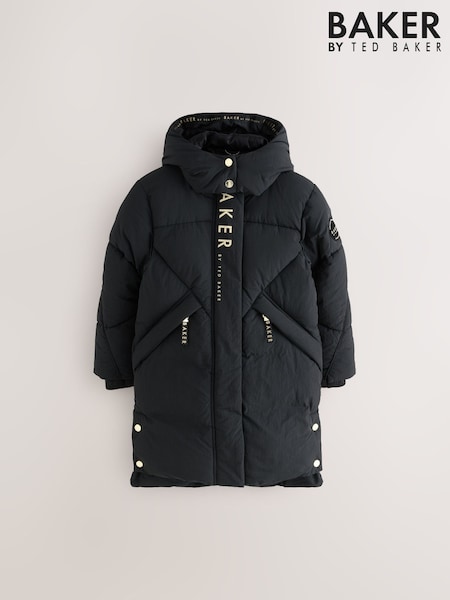 Schwarz - Baker by Ted Baker Girls Shower Resistant Longline Padded Coat (AY1321) | 123 € - 131 €