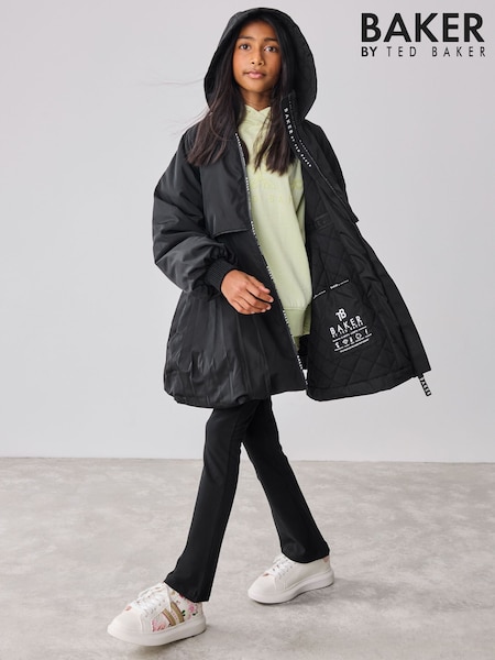 Schwarz - Baker by Ted Baker Shower Resistant Pleated Raincoat (AY1323) | 90 € - 98 €