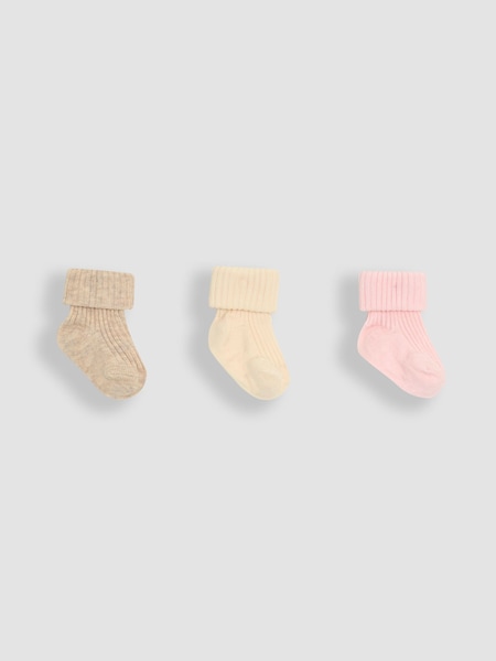 Altrosa - JoJo Maman Bébé Baby Ribbed Socks 3 Pack (AY1357) | 15 €