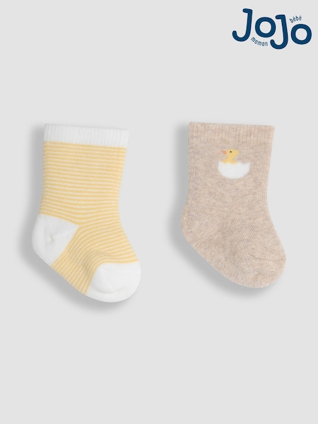 JoJo Maman Bébé Yellow 2-Pack Baby Socks (AY1368) | €10