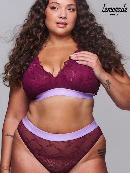 Bənövşəyi - Lemonade Dolls Signature Lace Fuller Cup Wine Bralette