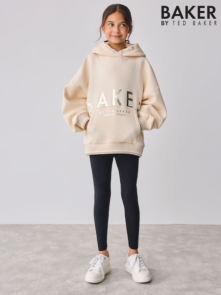 Baker by Ted Baker Oversized Stone Foil Branded Hoodie and Leggings Set 2 Piece (AY1464) | AED227 - AED257