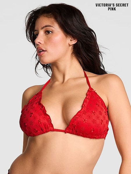 Victoria's Secret PINK Bandana Red Reign Triangle Bikini Top (AY1533) | €39