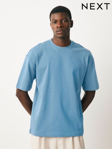 Blue Mid Relaxed Fit Heavyweight T-Shirt (AY1554) | R$ 155