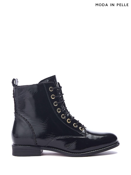 Moda in Pelle Penelopi Detail Lace Up Leather Boots (AY1621) | ₪649