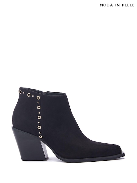 Moda in Pelle Penza Western Style Smart Ankle Black Boots (AY1623) | AED375