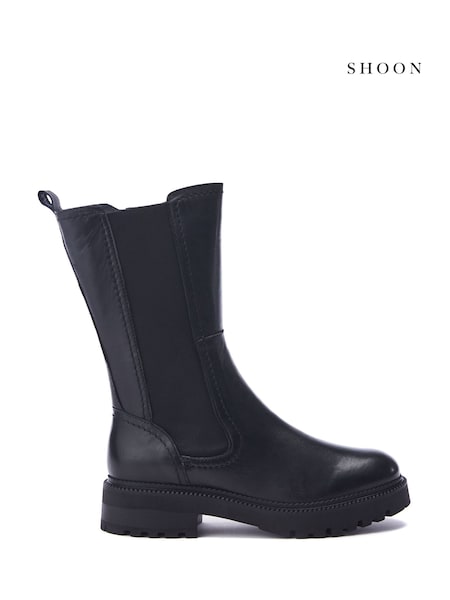 Moda in Pelle Olmeto Scalloped Rand Leather Chelsea Boots (AY1625) | ₪800