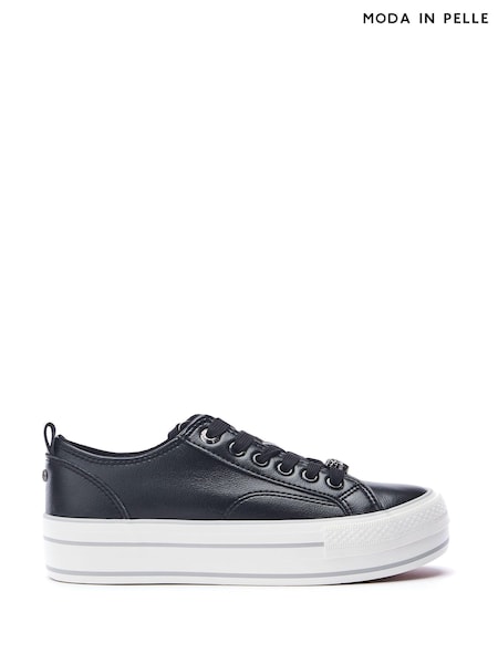 črna - Moda in Pelle Bagnol Chunky Sole Lace-Up Trainers (AY1633) | € 72