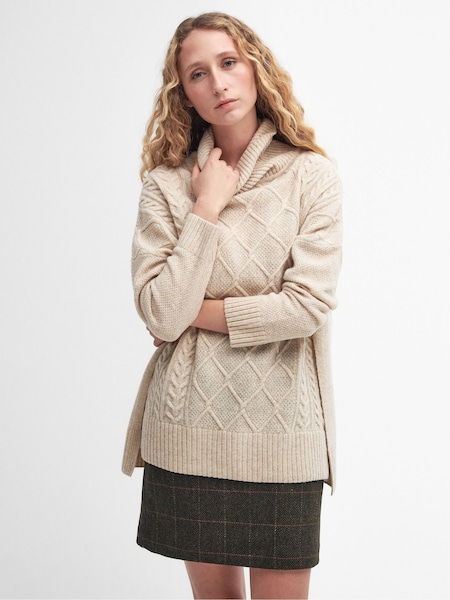 Barbour® Cream Burne Cape Jumper (AY1669) | €138
